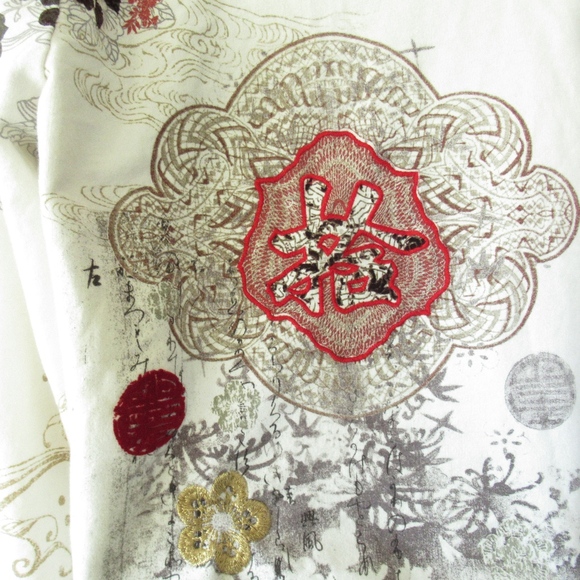 *SOLD* Lucky Brand Hoodie Sweatshirt Asian Crane - Picture 7 of 8